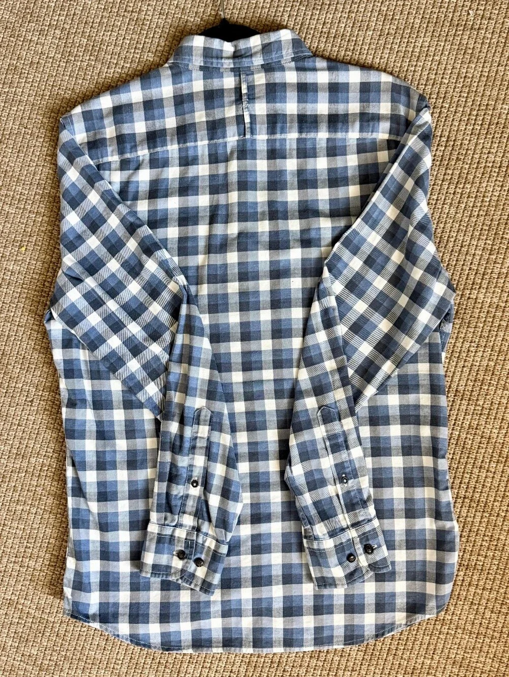 Banana Republic Men's Blue & White Plaid Button-Down Shirt